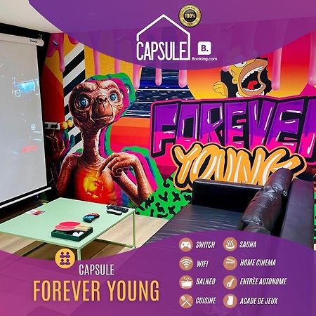 Capsule Forever Young - Jacuzzi - Sauna - Billard - Arcade De Jeux - Netflix & Home Cinema - Ping Pong Hastiere-par-dela Luaran gambar