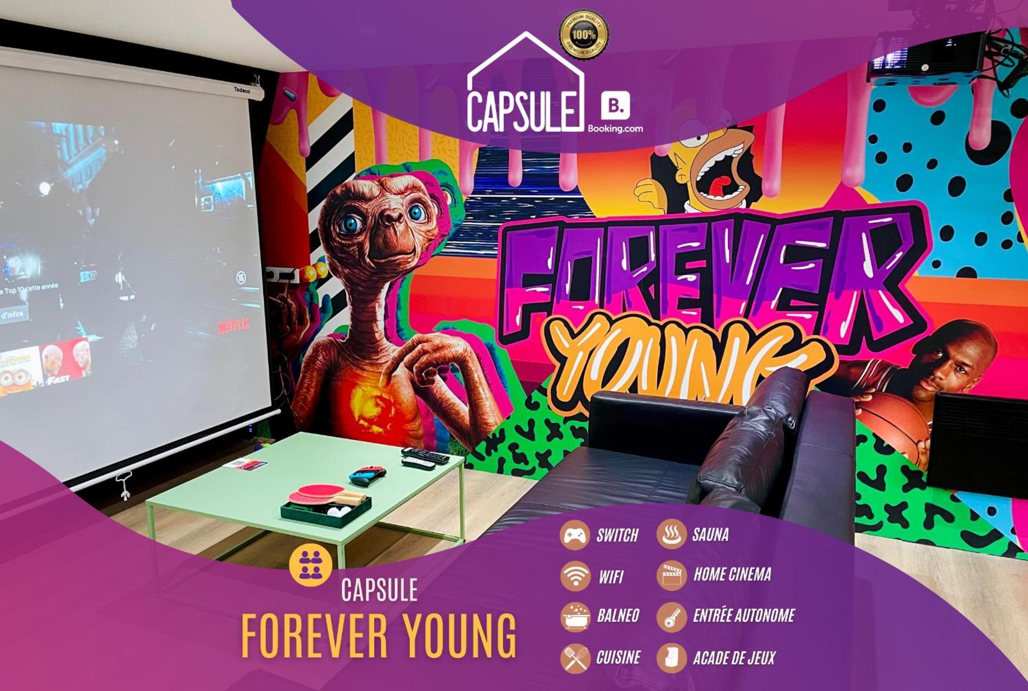 Capsule Forever Young - Jacuzzi - Sauna - Billard - Arcade De Jeux - Netflix & Home Cinema - Ping Pong Hastiere-par-dela Luaran gambar